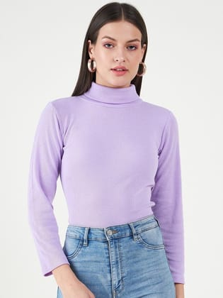 Pack Of 2 Long Sleeves Turtle Neck Cotton Tops