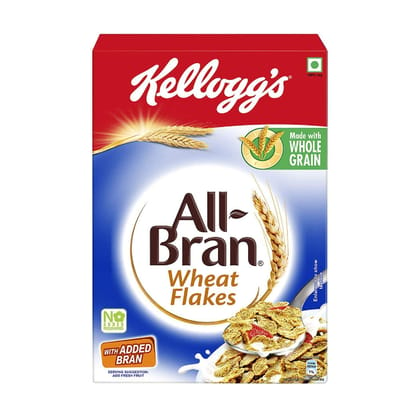 Kellogg's All Bran Wheat Flakes 440G, Made With Whole Grain, 7 Essential Vitamins And Iron, High In Protein & Fibre, Breakfast Cereal