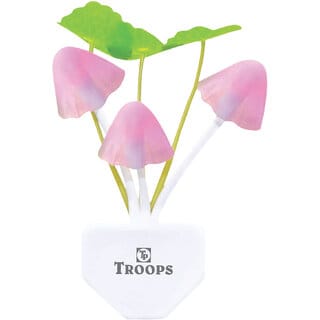 TP TROOPS Mushroom LED Night Lamp Colour Changing LED Lamp Night Lamp(15 cm, White, Pink, Green)-TP-9016