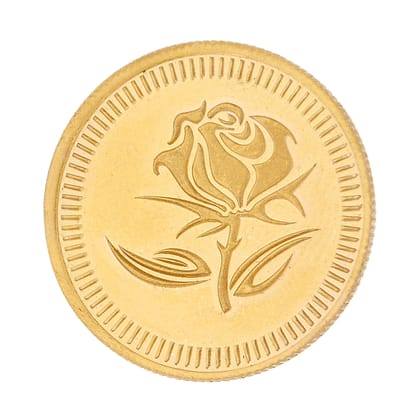 Sri Jagdamba Pearls 1 Gram 24Kt (999) Flower Gold Coin  by SRI JAGDAMBA PEARLS