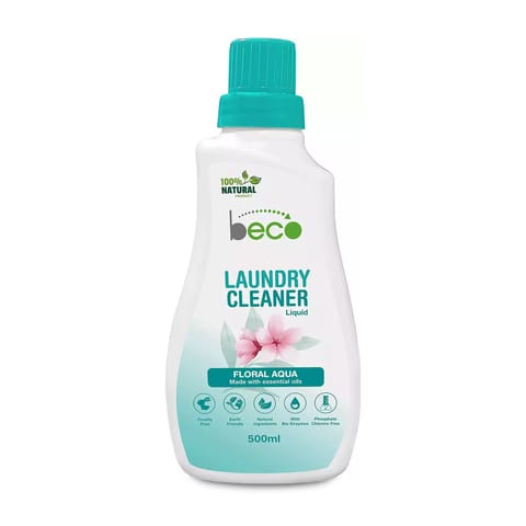 Beco Natural Newborn Baby Safe Laundry Detergent Liquid With Floral Aqua Essential Oil, 500 ml Bottle