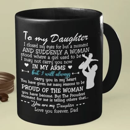 MG160_To My Son/Daughter -Coffe Mug Gift from Mom and Dad-Dad / Daughter / White