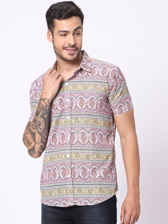 Classic Fit Ethnic Motifs Printed Casual Shirt