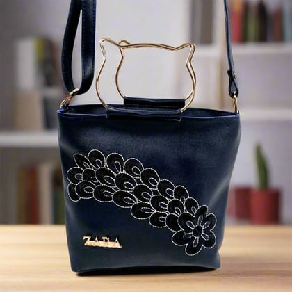Sling Bag For Women | Premium PU Leather Cross Body Bag | Latest Trendy Shoulder Bags | Stylish Ladies Purse Hand Bag - For Woman, Girls, Parties, Office & Gifts-Blue