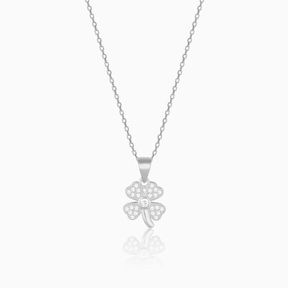 Silver Flower Girl Pendant With Link Chain