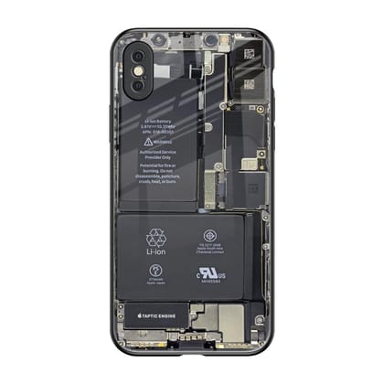 Skeleton Inside Glass Case for iPhone XS