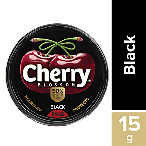 Cherry Blossom Wax Shoe Polish, Black, 15 g
