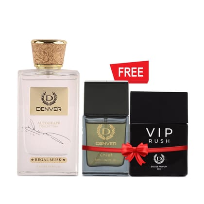 SRK Perfume Regal Musk 100ml | Free Chief & Vip Rush perfume 30ml