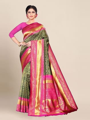 Paisley Woven Design Zari Banarasi Saree