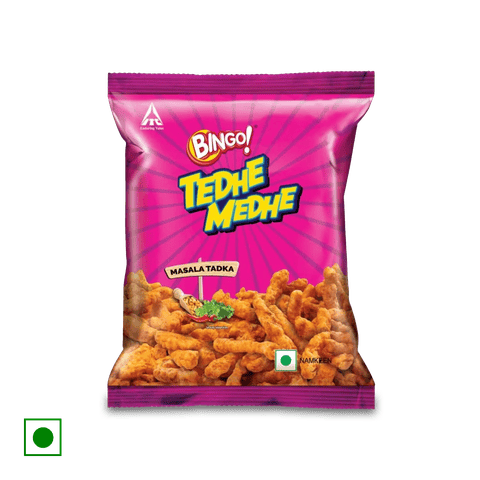 Bingo Tedhe Medhe - Masala Tadka, 40 gm Pouch