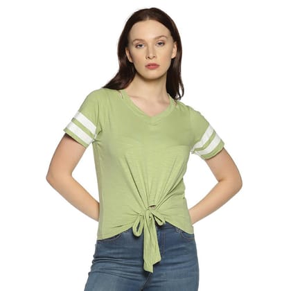 Campus Sutra Women Solid Stylish Drawsting Casual Top-L - None