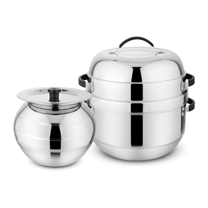 Double Delight Cook N Serve Pot - Thermal Rice Cooker-1.5 Litre