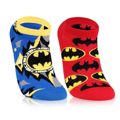Batman Unisex Secret-Length Cotton Socks - Pack of 2