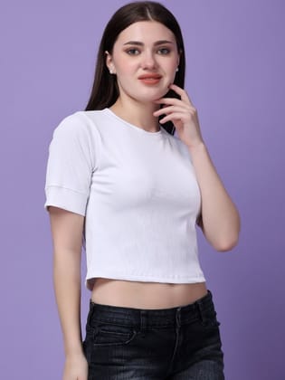 Round Neck Cotton Solid Top