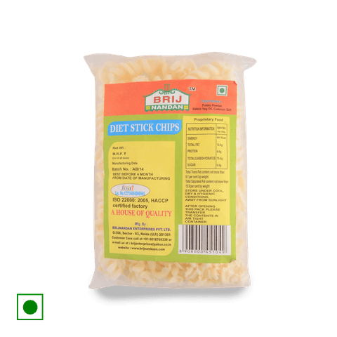 Brij Diet Stick Chip - Patato, 90 gm Pouch