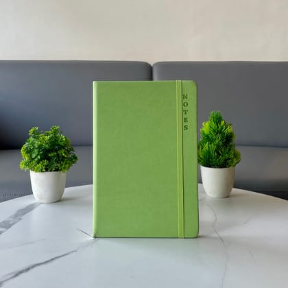 Hardbound Pastel Diary With Elastic-Mint Green