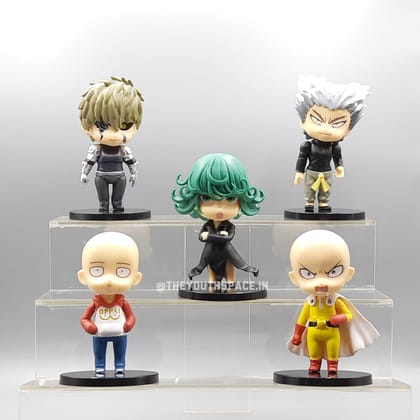 One punch man figurines in set of 5
