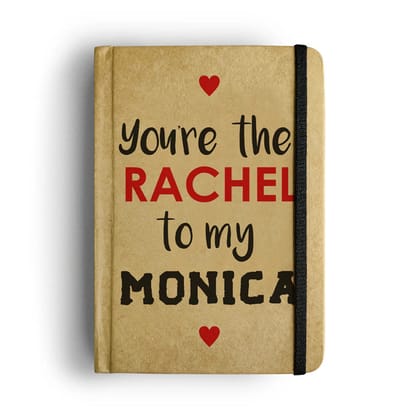 Mooch Hardcover Unruled Diaries A6 Rachel To My Monica-BUFF CARTRIDGE