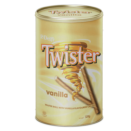 Delfi Twister Wafer Roll With Vanilla Flavoured Cream