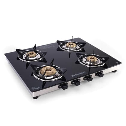 Wonderchef Duralife Slim Glass Cooktop 4 Burner 63154811-Black