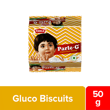 Parle Gluco Biscuits - Parle-G, 50 G Pouch