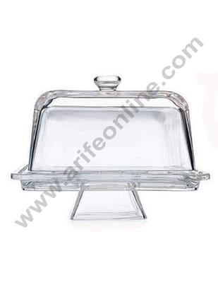 Cake Decor Amazing Cake Stand Multifunctional Cake and Salad Server with 5 Compartment Tray or Center Dip Bowl Square