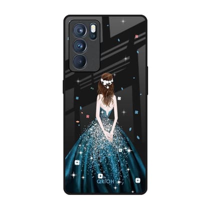Queen Of Fashion Glass Case for Oppo Reno6 Pro