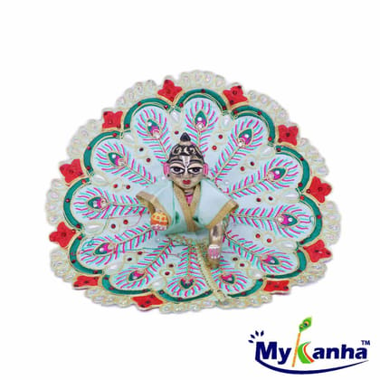 Beautiful Feather Design Dress for Laddu Gopal Ji (Green)-0