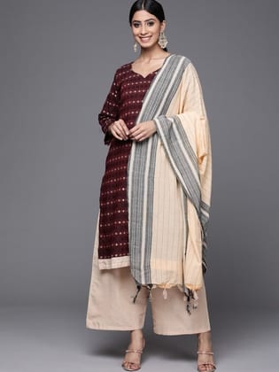 Printed Pure Cotton Kurta with Palazzos & With Dupatta