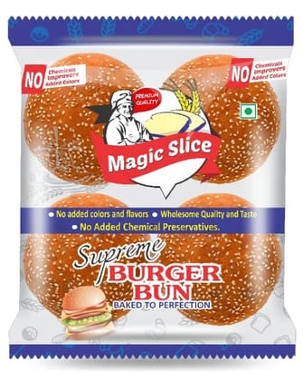 Magic Slice 100% Whole Wheat Burger Buns
