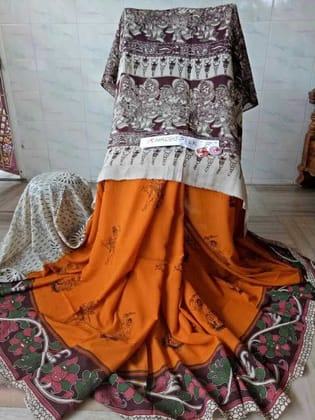 AWESOME LINEN COTTON PRINTED SAREE - 2018