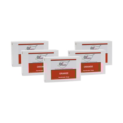 Artnweavess Orange Handmade Soap NT, 100 gm - Pack of 5