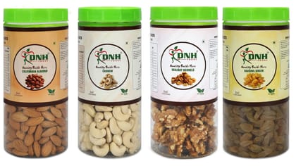 DRY FRUITS COMBO 600 GRAMS  PACK  150G X 4 PC