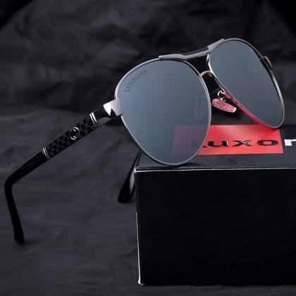 Magma Polarized Aviator Sunglasses Silver Lens