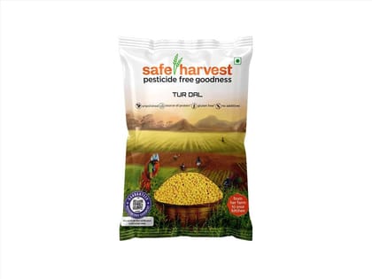 Safe Harvest Tur Dal/ Arhar Dal | Natural | Chemical Free | Unpolished| Gluten Free - 1Kg