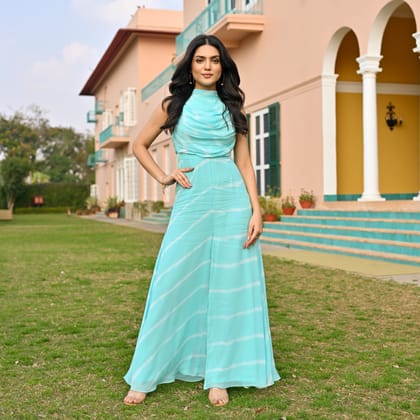Glaring Blue Jumpsuit-XS