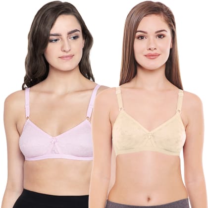 Bodycare Women Cotton Full Coverage Non Padded Regular Bra Pack - 2 E5524PUS