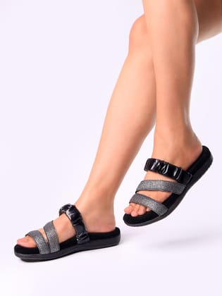 Ainsley Black Flats-Black / 36