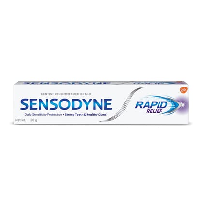 Sensodyne Toothpaste Rapid Relief, Sensitive Tooth Paste To Help Beat Sensitivity Fast, 80 G(Savers Retail)