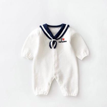 Navy Style Baby Clothes Newborn Clothes Baby Onesies-Air cotton / 60to70cm