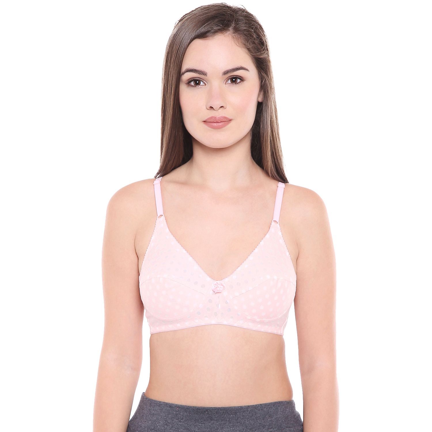 Bodycare Women Poly Cotton Full Coverage Non Padded Regular Bra 1506PI-PINK