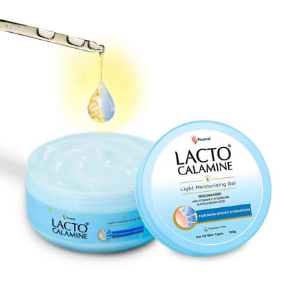 Lacto Calamine Super Light Moisturizer For Face  | Moisturiser For Oily Skin With Niacinamide, Hyaluronic Acid & Vitamin E | Oil Free, Light Weight & Non Greasy | Face Moisturizer For Women & Men