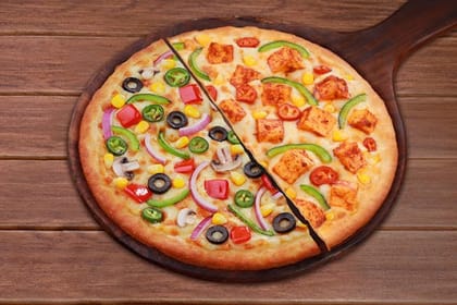 Veg & Veg Pizza [Big 10" Serves 2-3] __ Pan Tossed,Double Cheese Margherita,Double Cheese Margherita