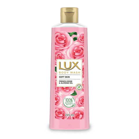 Lux Body Wash With French Rose & Almond Oil, Soft Touch, 245 ml Bottle