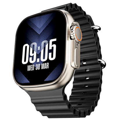 boAt Wave Elevate | Smartwatch with 1.96" (4.97cm) HD Display, BT Calling, 100+ Sports Modes, 15 Days Battery, Premium Metal Body Active Black