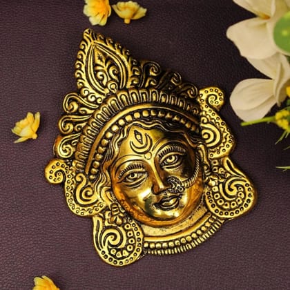 Ambika Durga Face Wall Hanging Gold Plated