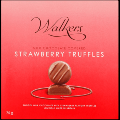Walkers Milk Chocolate Covered Strawberry Truffles, 75 gm