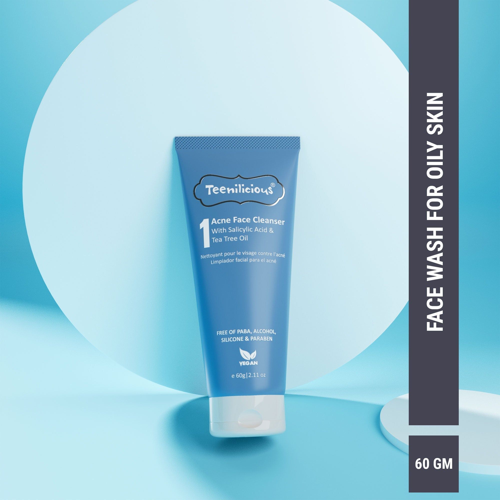 Teenilicious Acne Face Cleanser For Blackhead & Whitehead With Salicylic Acid-60gm