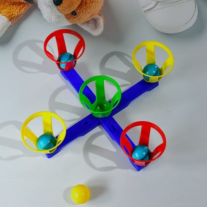 4446 Baskets And Balls Fun Toy For Kids With 5 Basket And 5 Balls