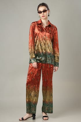 Neofaa's Next Generation Luxe Velvet Co-Ord Set-XXS / Metallic Red / SH00030-DPIVT08-2-NIL-NIL-NIL-NIL-THR016-FS02-NIL-BT01-13-NIL-NIL||BT00038-DPIVT0010-2-NIL-NIL-EL03-26 INCH-THR016-FS03-NIL-NI